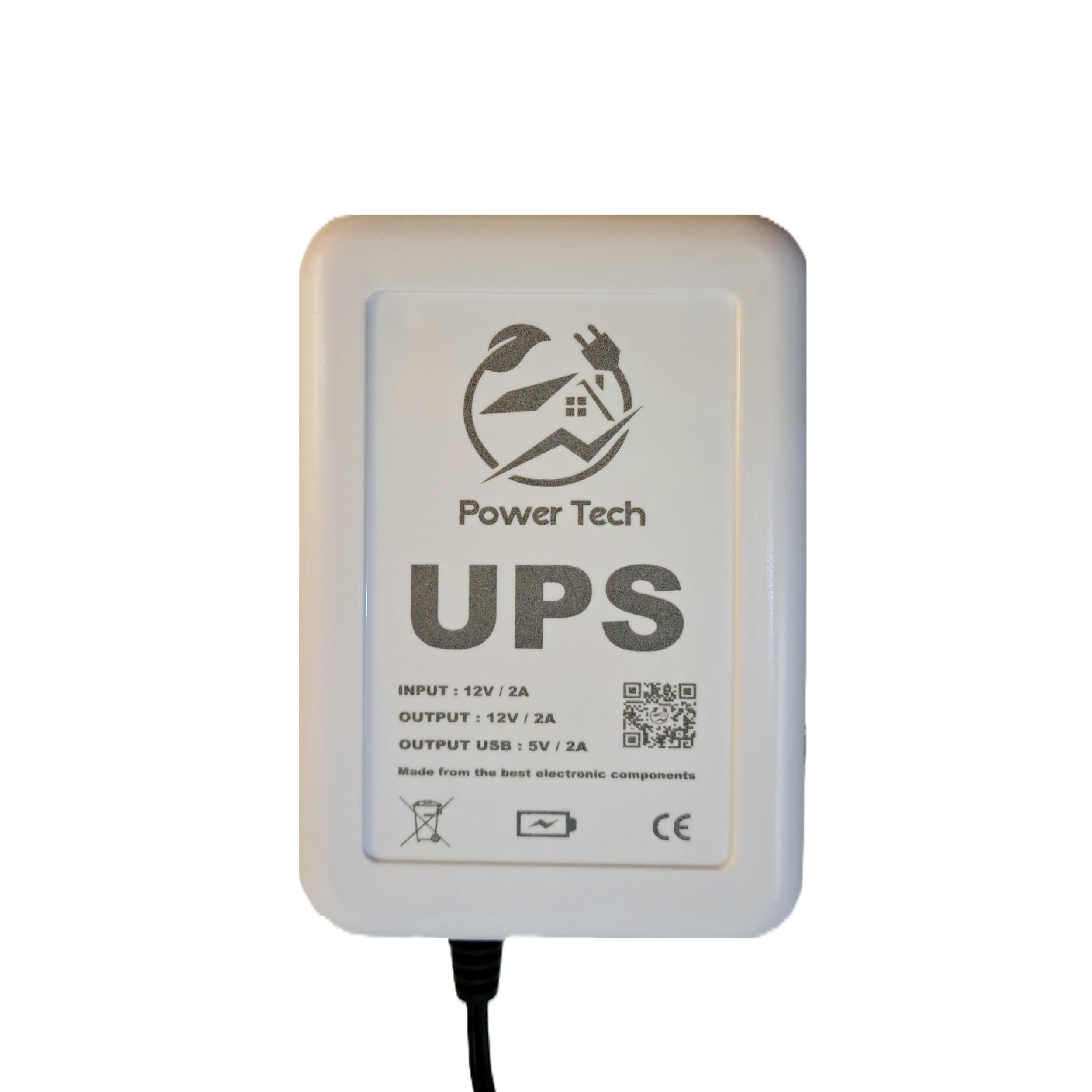 UPS برق اضطراری PowerTech پاورتک 12 ولت مدل 3600 با 2 عدد خروجی USB و فیش آداپتوری - ایمن فروش ( آرشانوین )