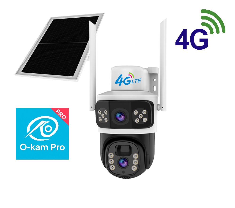 دوربین مداربسته خورشیدی 2 لنز سیم کارتی Okam Pro - ایمن فروش ( آرشانوین )