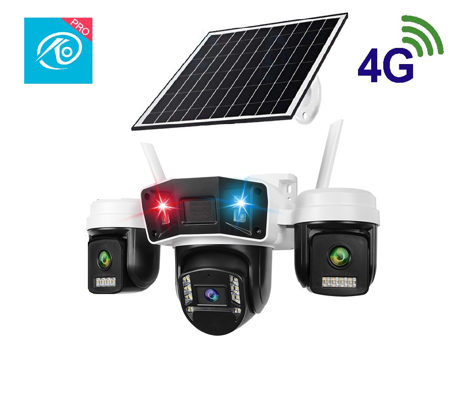 دوربین سیمکارتی خورشیدی چرخشی (دارای 3 لنز موتور دار) - ایمن فروش ( آرشانوین )